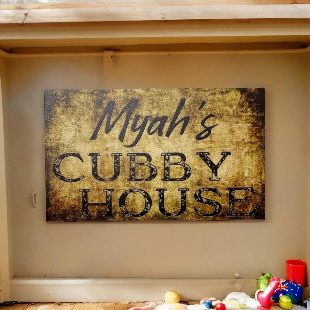 Cubby House Vintage Custom Personalised Sign - The Renmy Store Homewares & Gifts