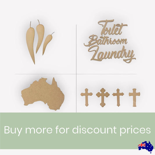 Moon Crescent Set MDF Shape DIY Raw Cut Out Art Craft Decor - The Renmy Store Homewares & Gifts