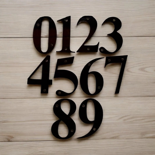 Number House Address Letterbox Street Black or White 10cm - The Renmy Store Homewares & Gifts