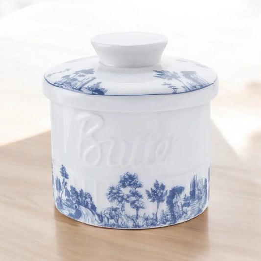 Butter Crock French Provincial Blue - The Renmy Store Homewares & Gifts