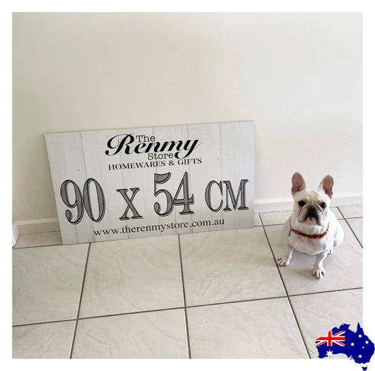 Custom Personalised Timber Look Large Signage Sign - The Renmy Store Homewares & Gifts