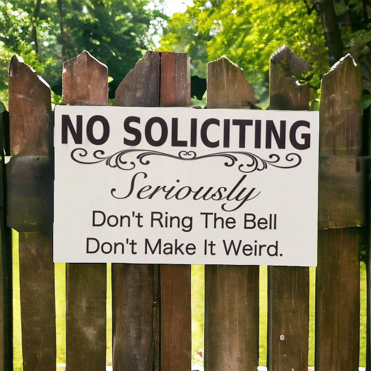 No Soliciting Seriously Sign - The Renmy Store Homewares & Gifts