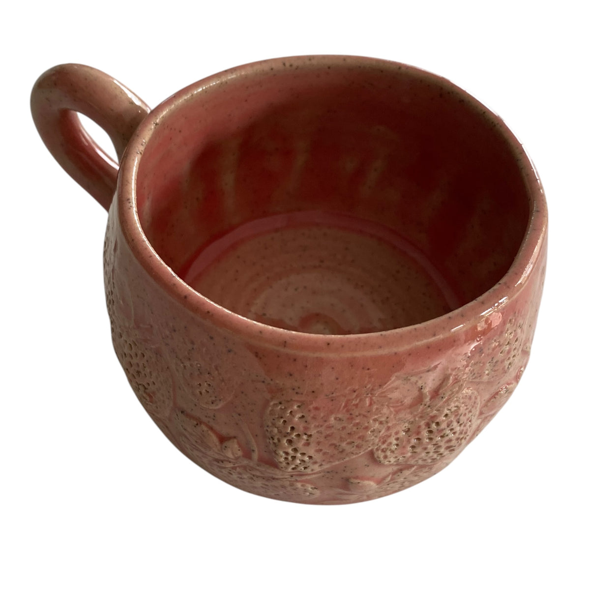 Handmade Pink Strawberry Ceramic Mug | Australian Made | Wolf and Clay