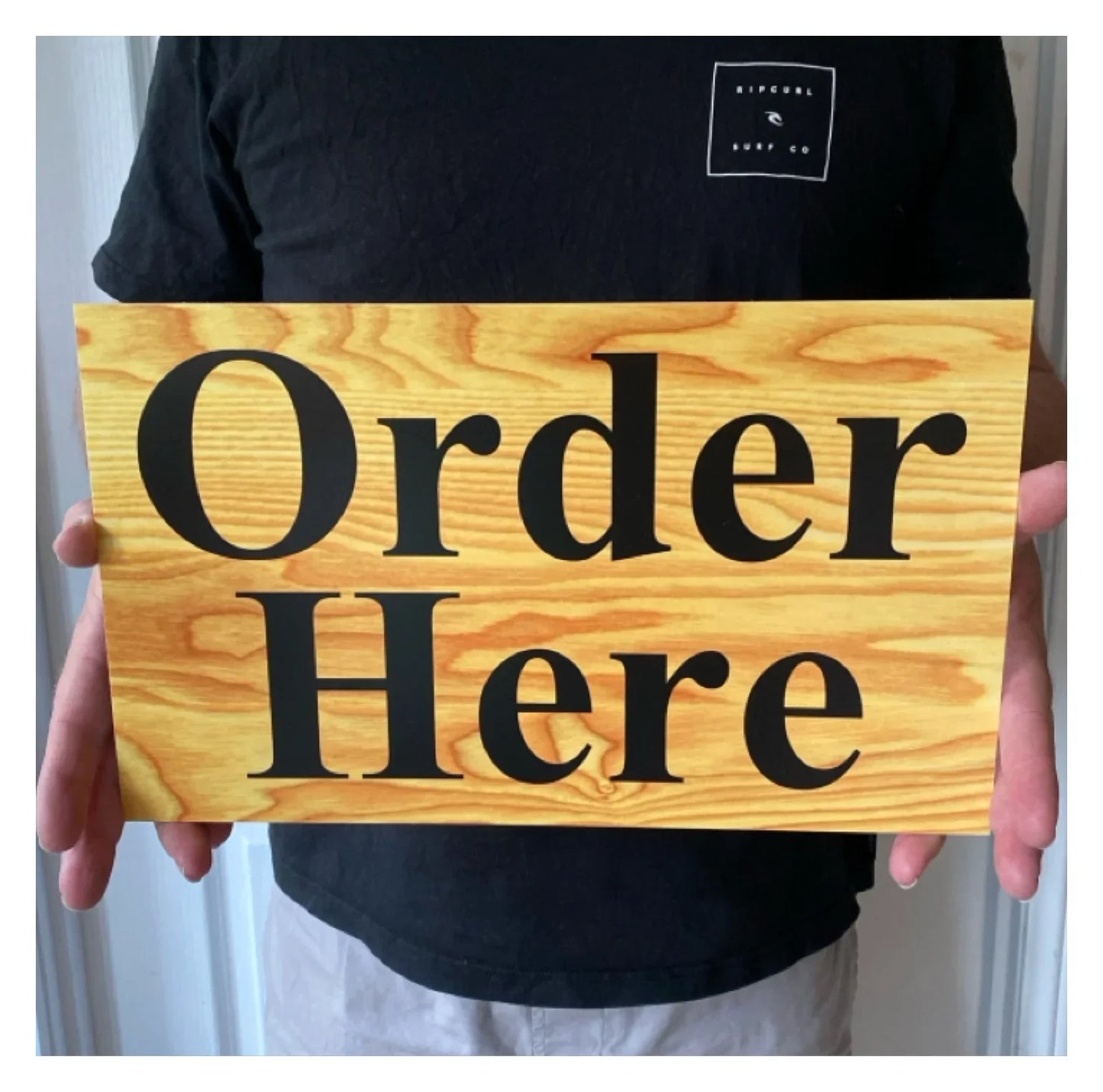 Order Here Café Business Restaurant Rustic Natural Sign - The Renmy Store Homewares & Gifts