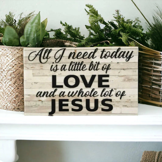 Love and Jesus Shabby Chic Sign - The Renmy Store Homewares & Gifts