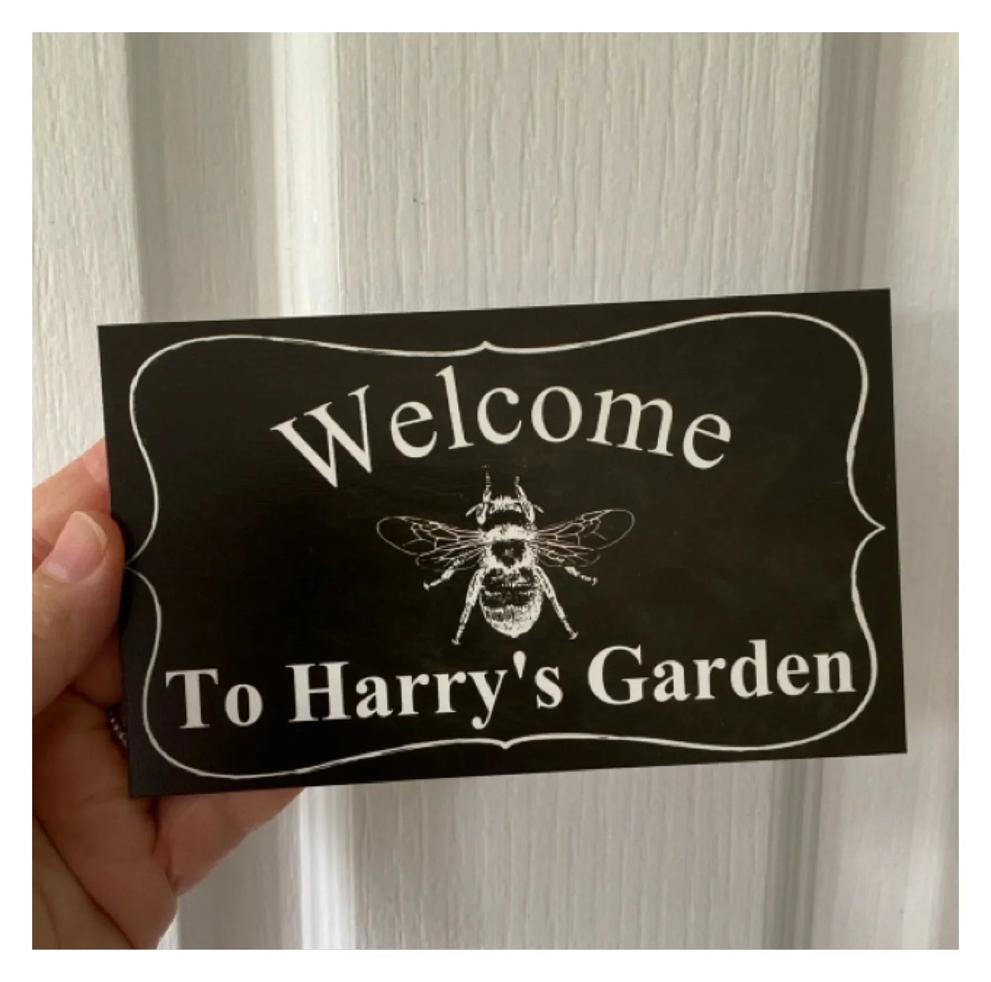 Welcome Personalised Custom Garden Bee Sign