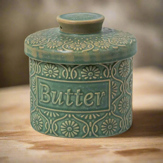 Butter Crock Vintage Antique Green - The Renmy Store Homewares & Gifts