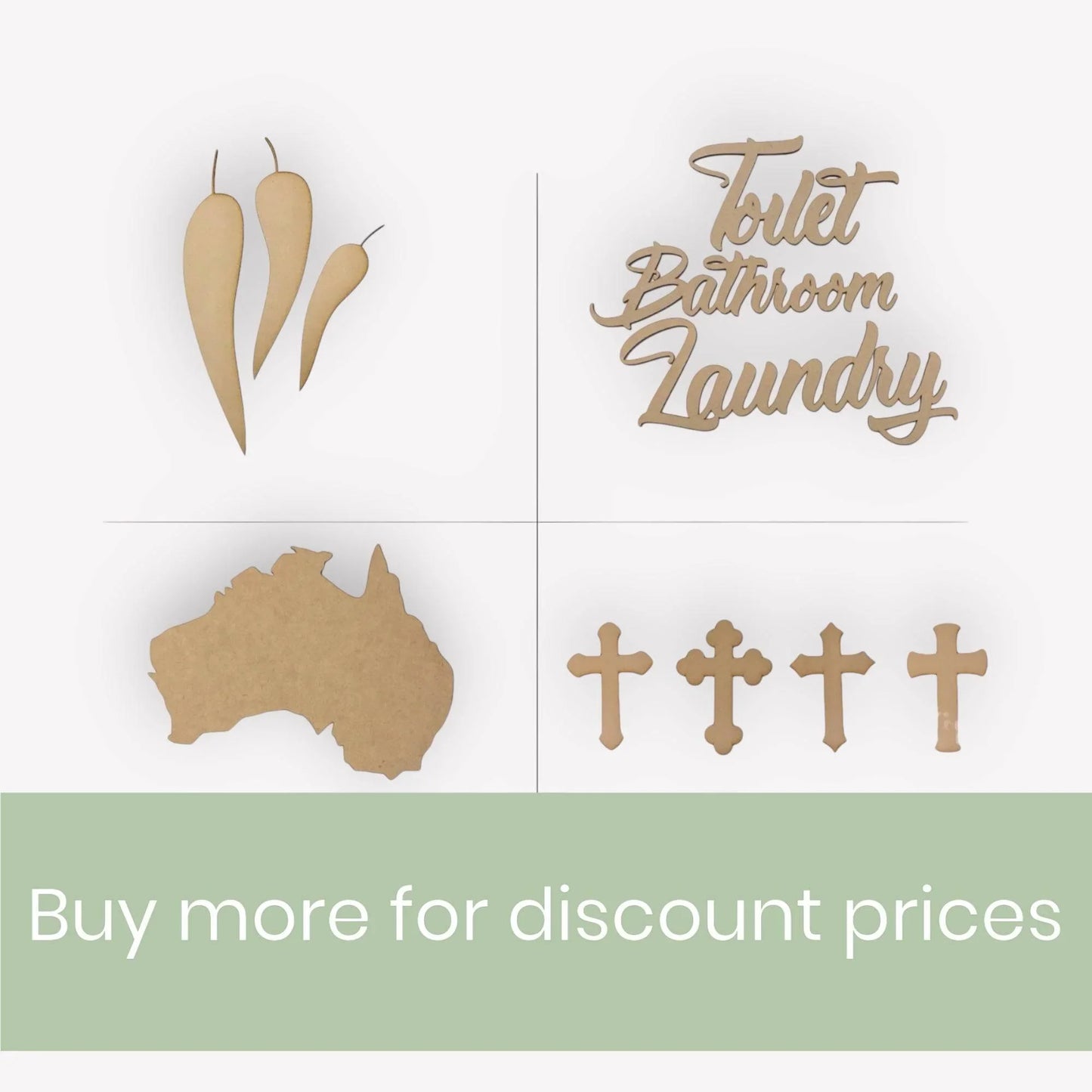 Cross Crosses 5.5cm MDF Shape DIY Raw Cut Out Art Craft - The Renmy Store Homewares & Gifts