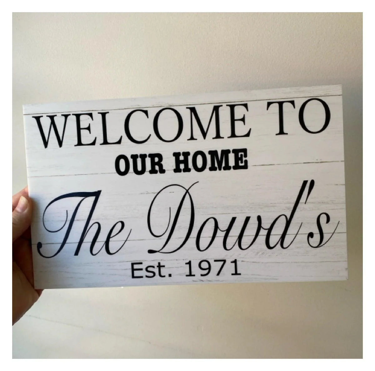 Welcome To Our Home Custom Family Name Sign - The Renmy Store Homewares & Gifts