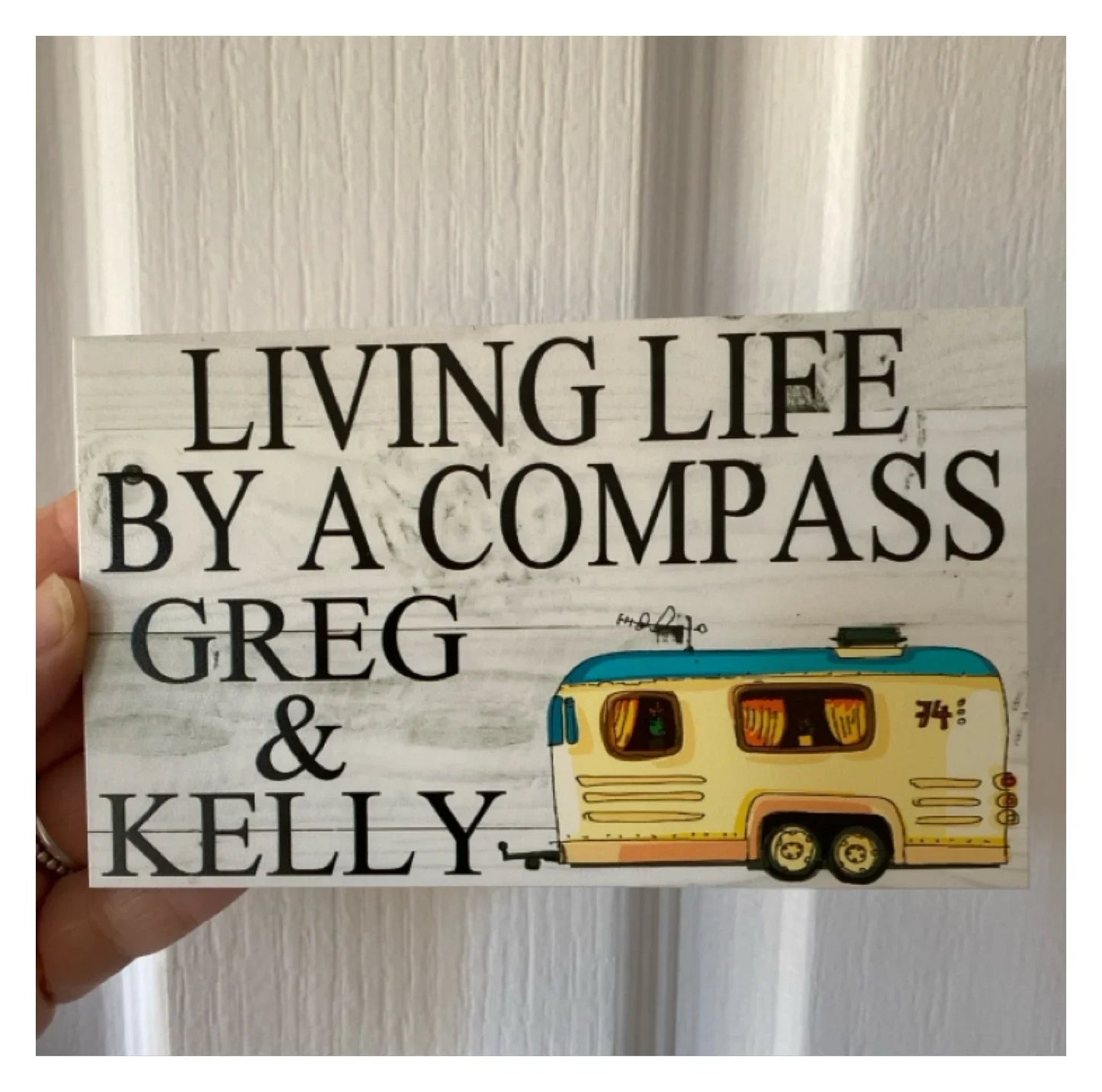 Caravan Vintage Retro Personalised Custom Camp Sign - The Renmy Store Homewares & Gifts