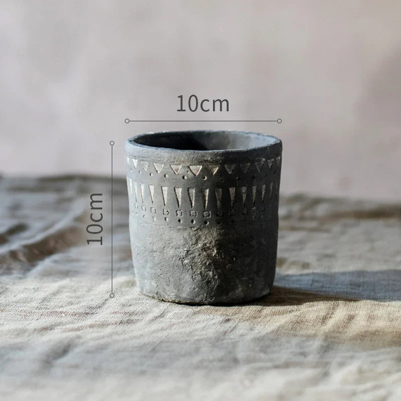 Planter Pot Rustic Dark - The Renmy Store Homewares & Gifts