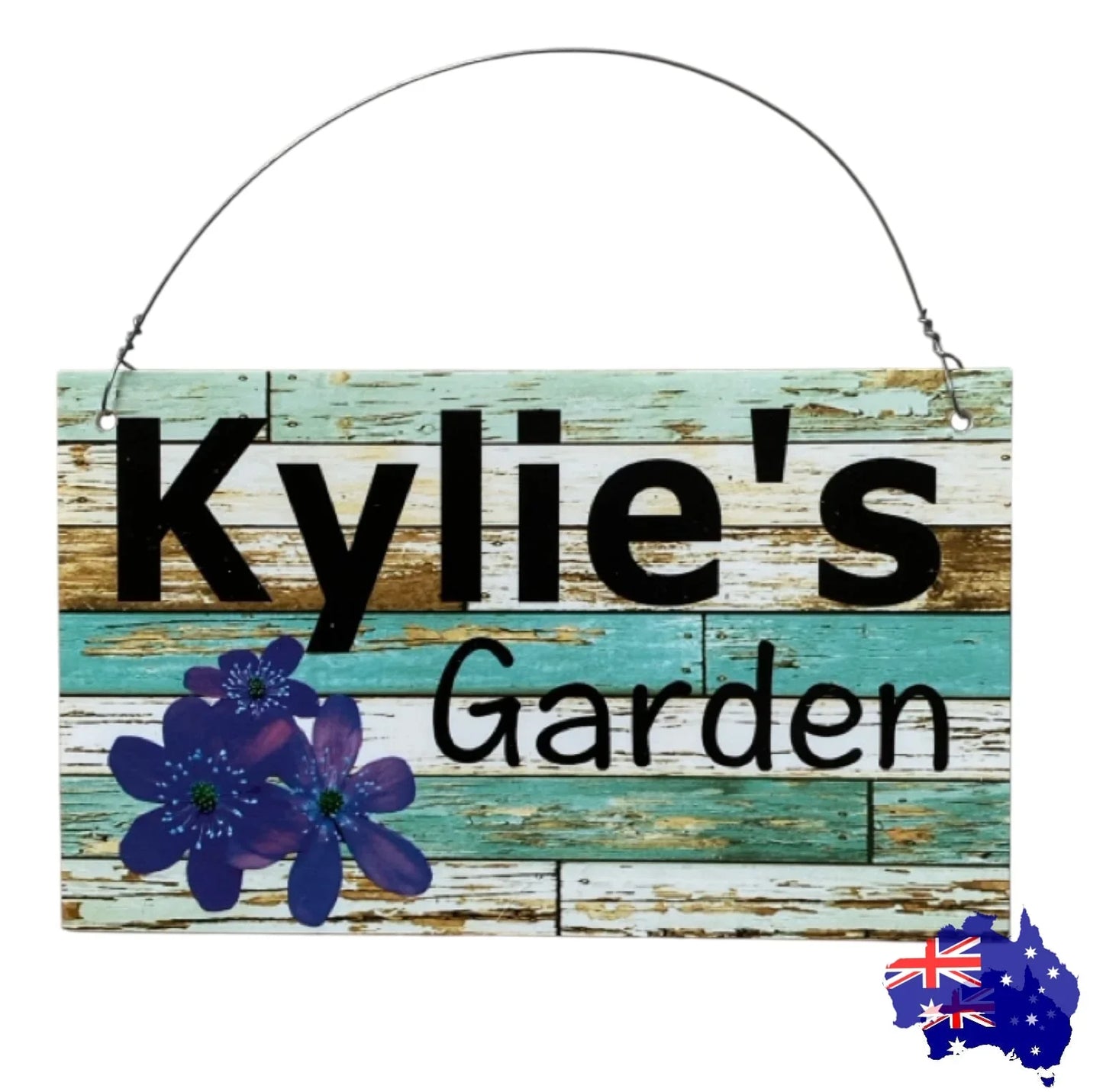 Purple Flower Garden Custom Personalised Sign - The Renmy Store Homewares & Gifts