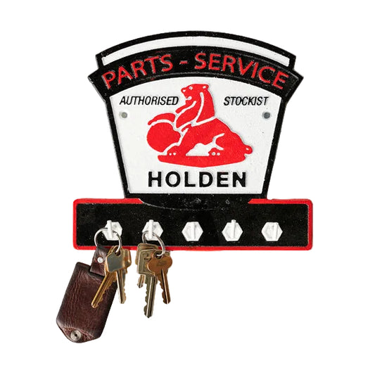 Holden Parts & Service Key Hook Rack Vintage Cast Iron 19cm