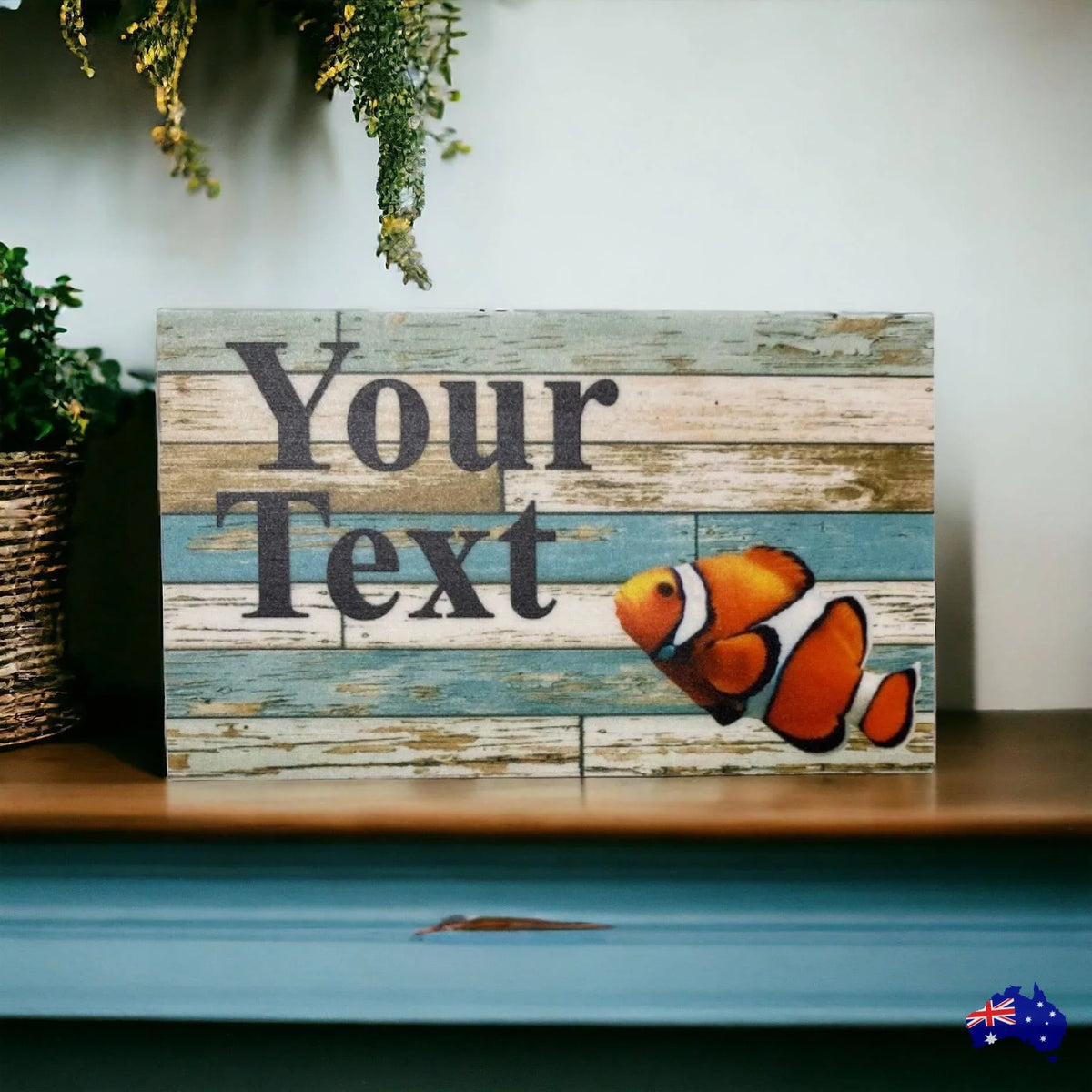 Clownfish Fish Beach Custom Personalised Sign - The Renmy Store Homewares & Gifts