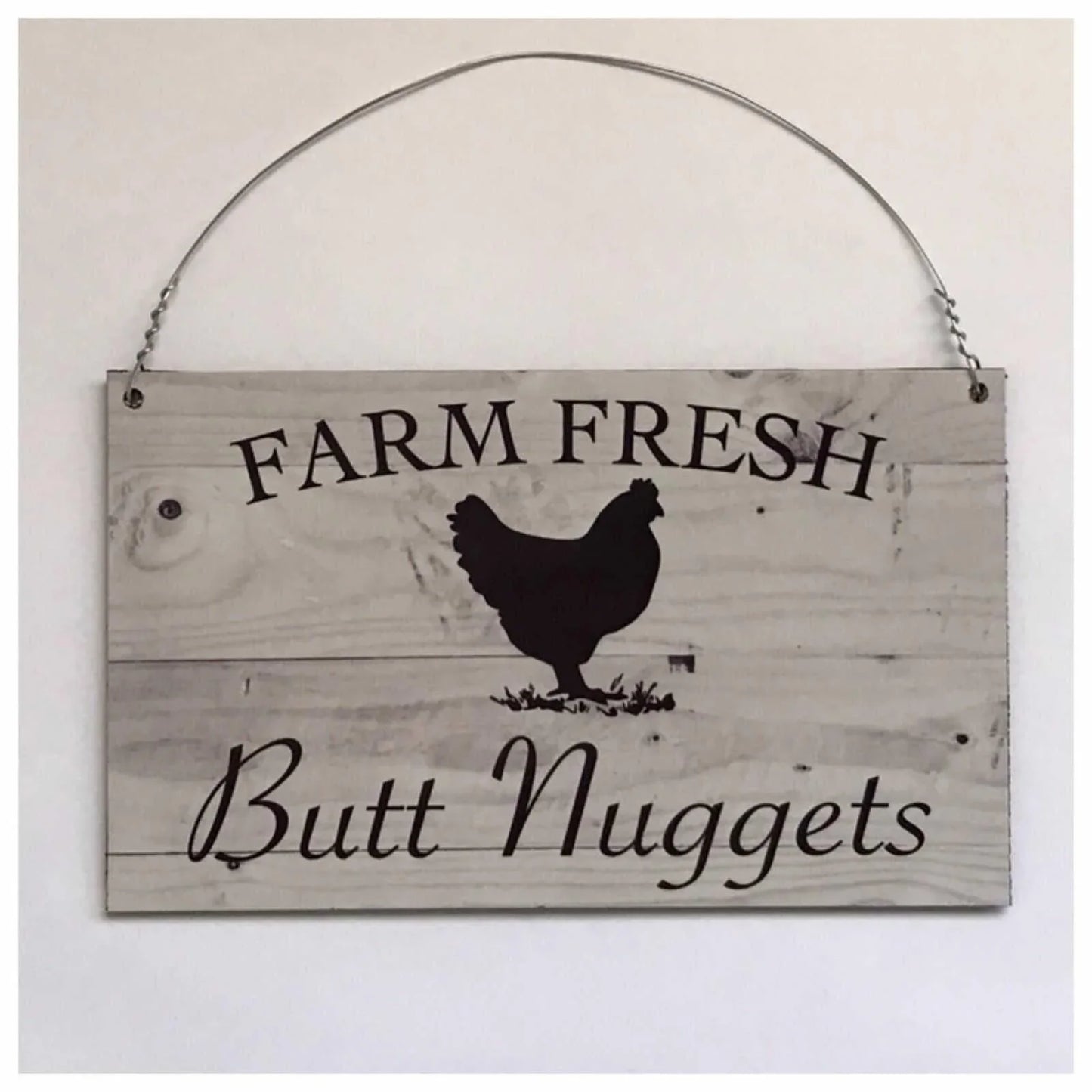 Farm Fresh Butt Nuggets Chicken Sign - The Renmy Store Homewares & Gifts