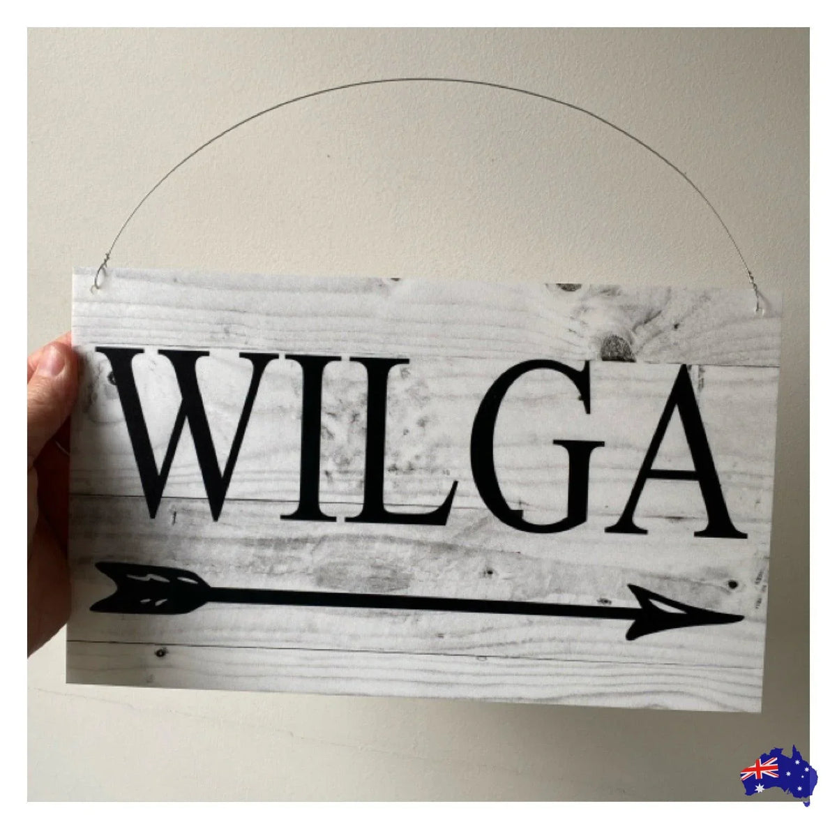 Custom Personalised Arrow Rustic Grey Direction Sign - The Renmy Store Homewares & Gifts