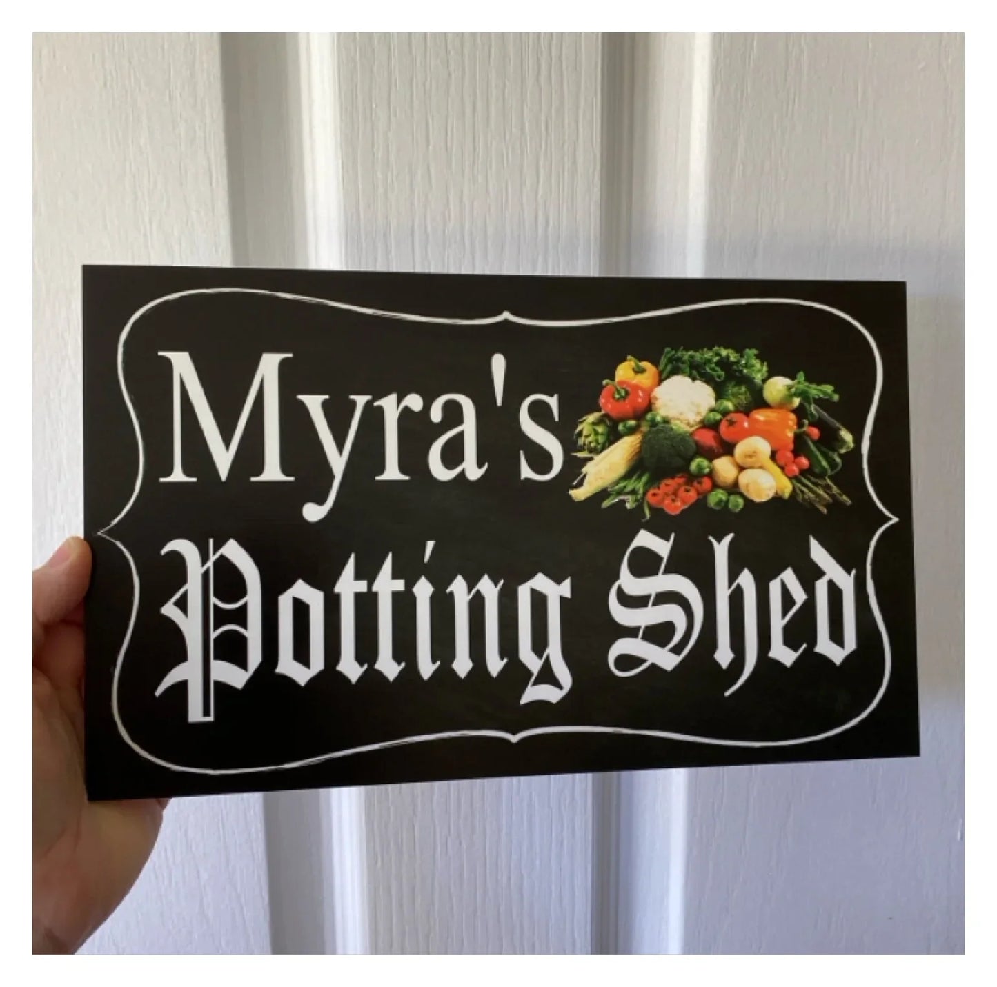 Potting Shed Personalised Custom Vegetable Sign - The Renmy Store Homewares & Gifts