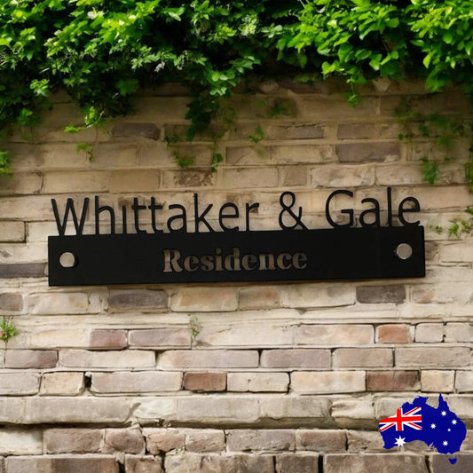 Personalised Residence Family Surname Black House Custom Sign - The Renmy Store Homewares & Gifts