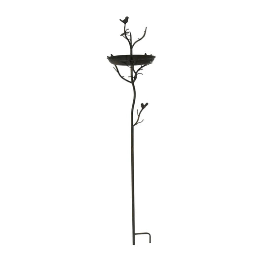 Bird Feeder Branch Stake Heart Metal 120cm
