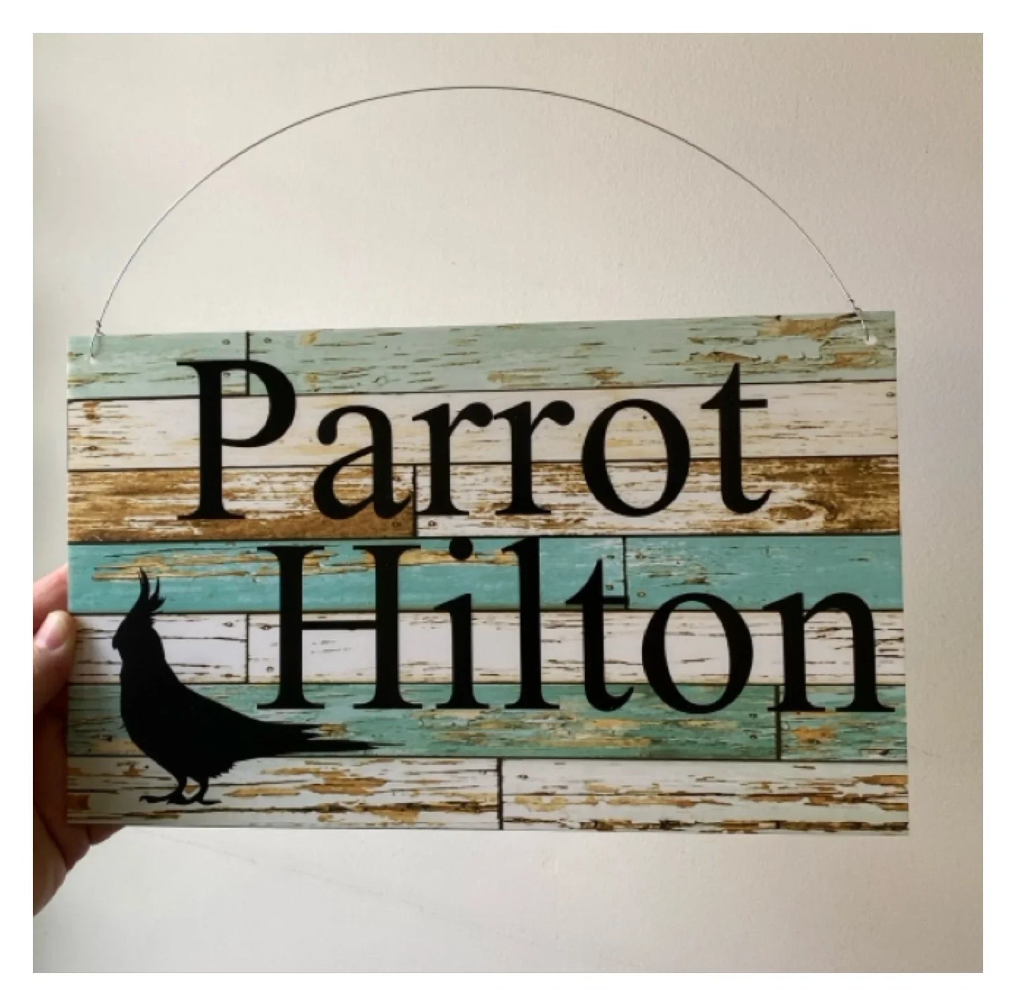 Bird Custom Personalised Parrot Sign - The Renmy Store Homewares & Gifts