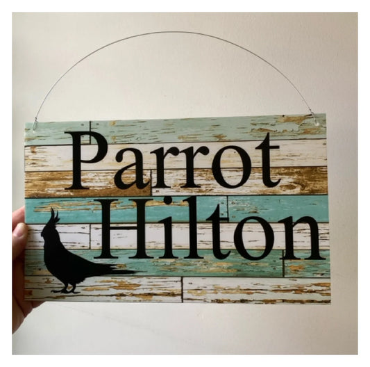 Bird Custom Personalised Parrot Sign - The Renmy Store Homewares & Gifts