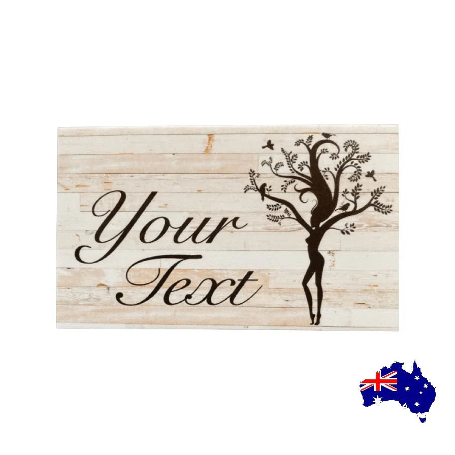 Woman Tree Nature Custom Personalised Sign