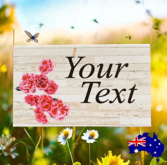 Dianthus Flower Garden Floral Custom Personalised Sign