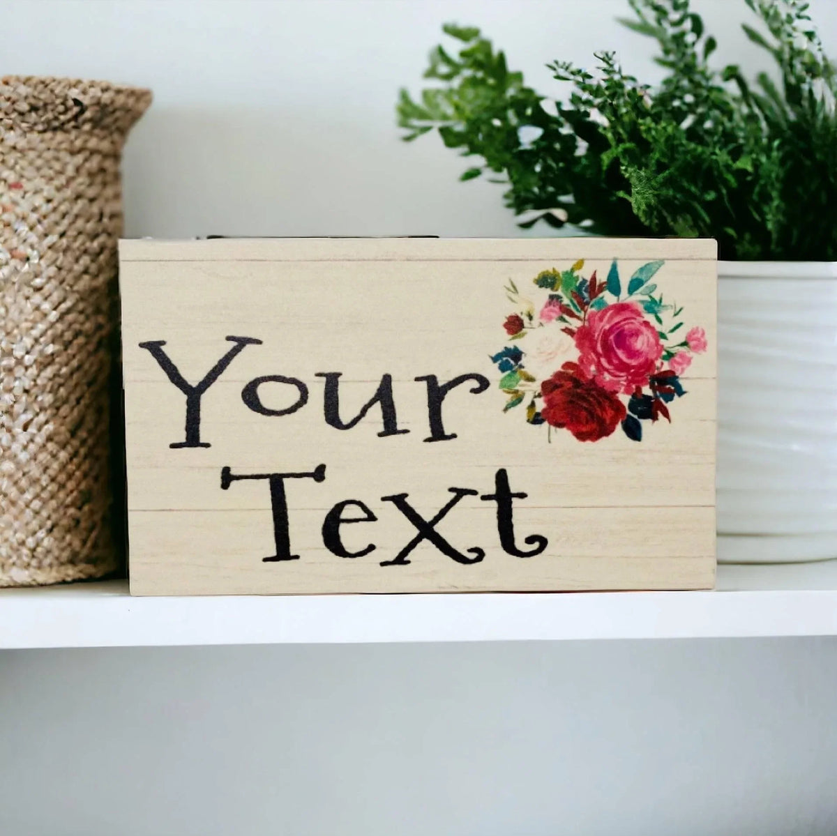 Floral Custom Persoanlised Address Cottage Sign - The Renmy Store Homewares & Gifts