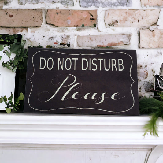 Do Not Disturb Please Black Sign - The Renmy Store Homewares & Gifts 