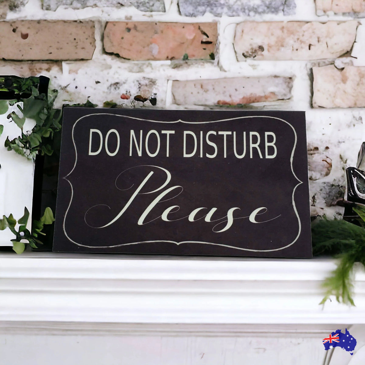 Do Not Disturb Please Black Sign - The Renmy Store Homewares & Gifts
