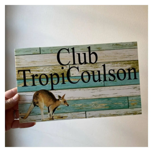 Kangaroo Custom Personalised Blue Sign - The Renmy Store Homewares & Gifts