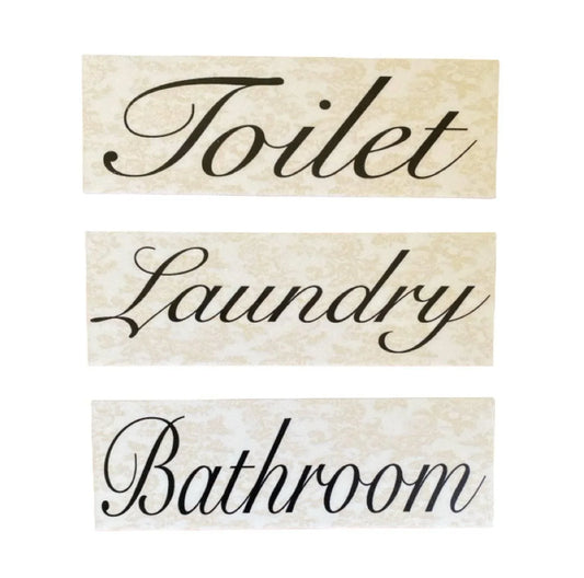 Vintage Door Room Sign Toilet Laundry Bathroom - The Renmy Store Homewares & Gifts