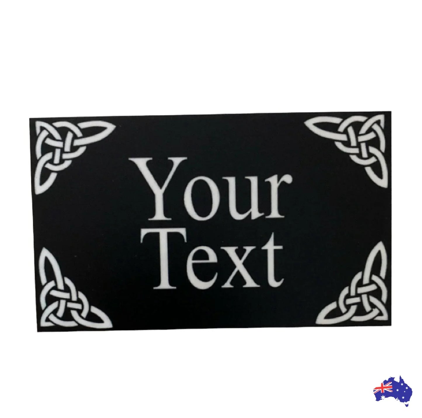 Celtic Scroll Black Custom Personalised Sign - The Renmy Store Homewares & Gifts