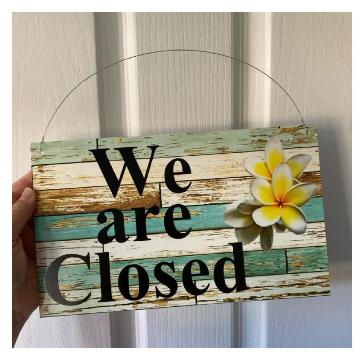Frangipani Custom Personalised Blue Sign - The Renmy Store Homewares & Gifts