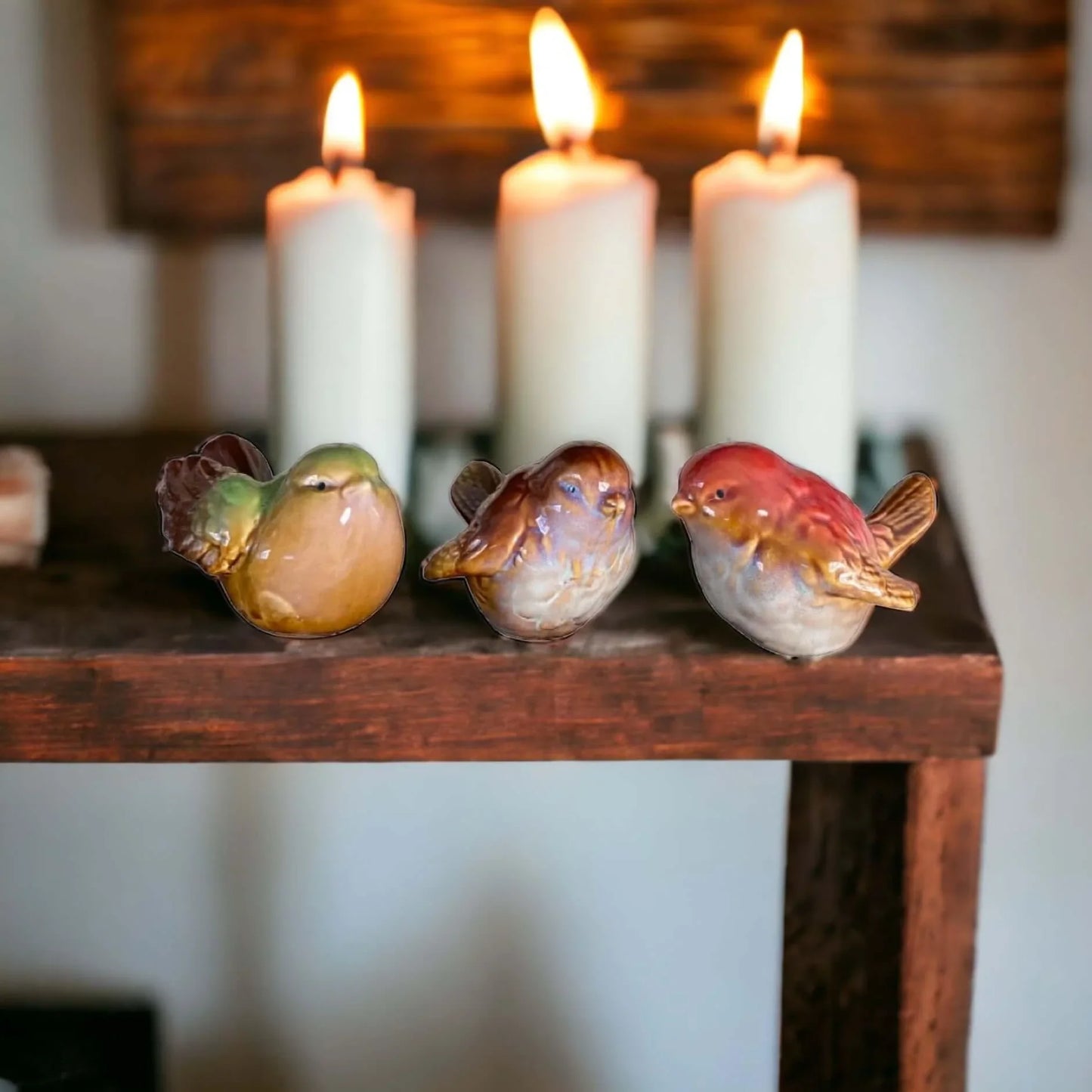 Bird Birds Natural Colour Décor Set Of 3 - The Renmy Store Homewares & Gifts
