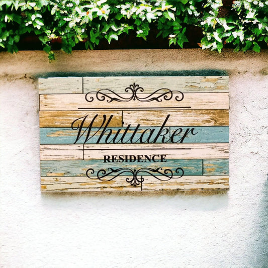 Residence Family Scroll Custom Personalised Sign - The Renmy Store Homewares & Gifts