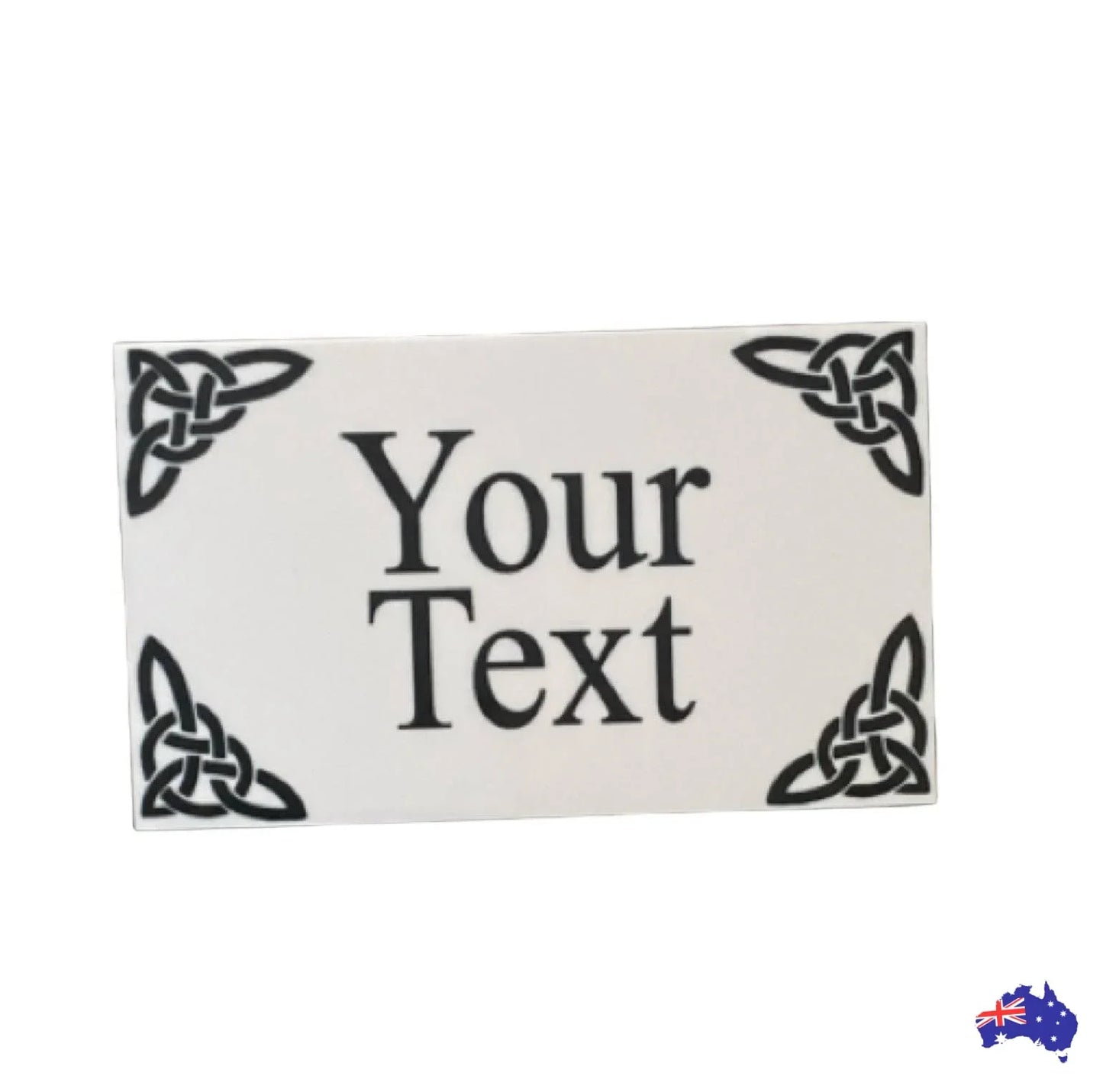 Celtic Scroll White Custom Personalised Sign - The Renmy Store Homewares & Gifts