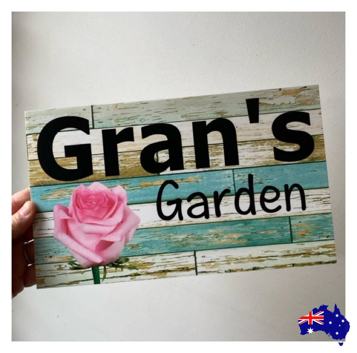 Garden Rose Pink Personalised Custom Sign - The Renmy Store Homewares & Gifts