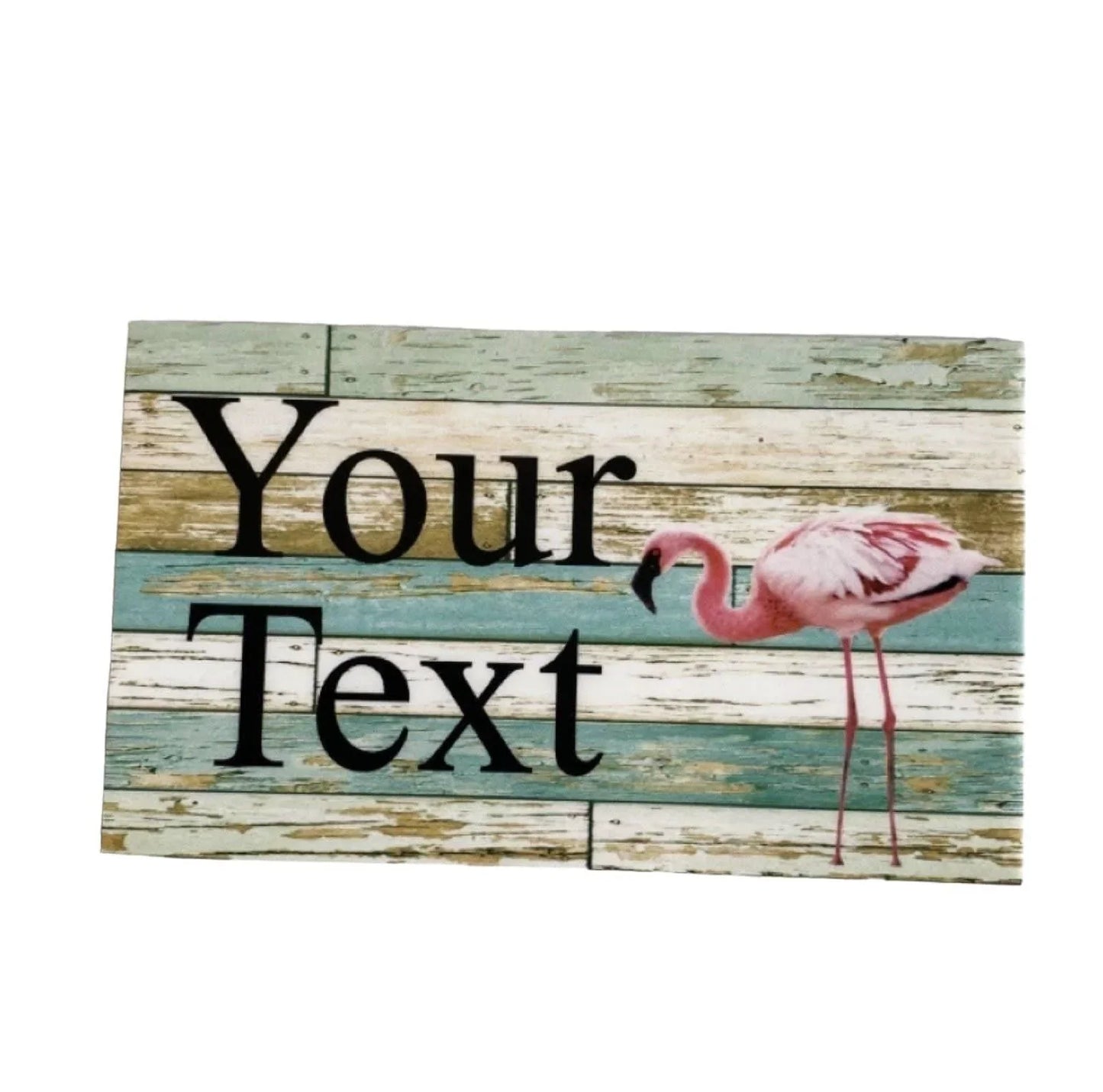 Flamingo Blue Custom Personalised Sign - The Renmy Store Homewares & Gifts
