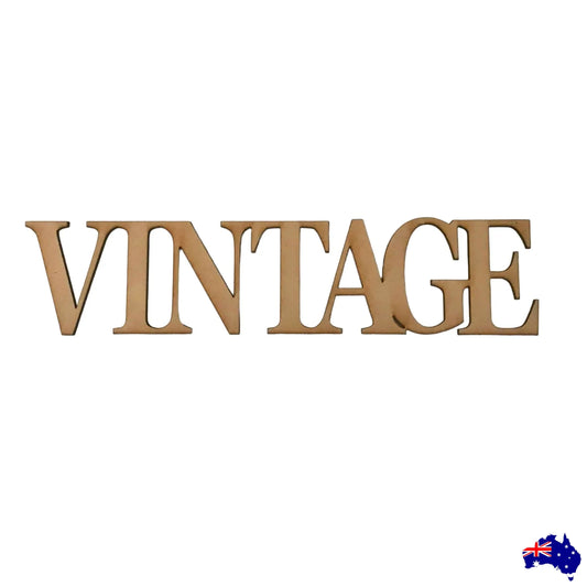 Vintage MDF Shape Word Raw Wooden Wall Art - The Renmy Store Homewares & Gifts