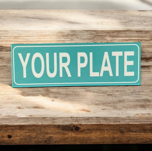 Number House Plate Custom Personalised Aqua Blue Sign - The Renmy Store Homewares & Gifts