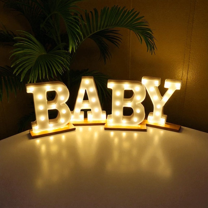 LED Alphabet Letter Number Light | Free Standing Illuminated Decor