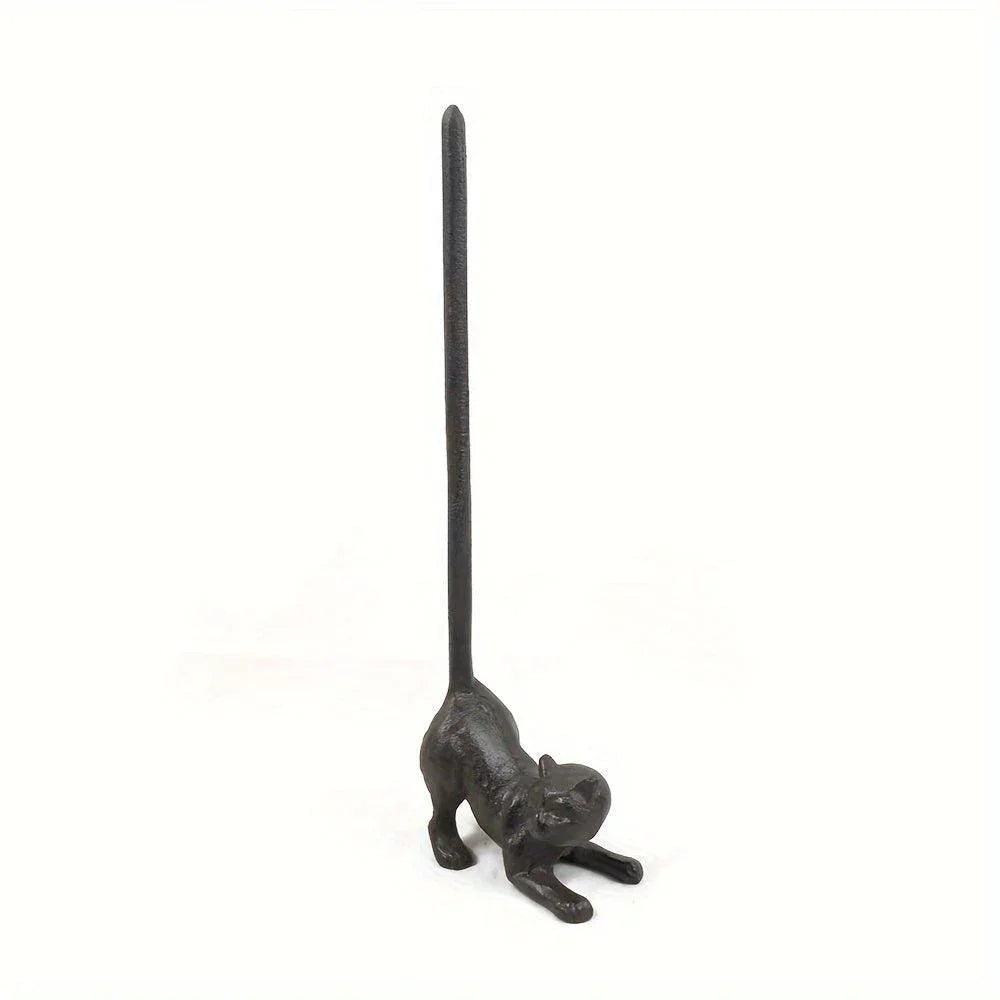 Paper Towel Holder Cat Cast Iron - The Renmy Store Homewares & Gifts