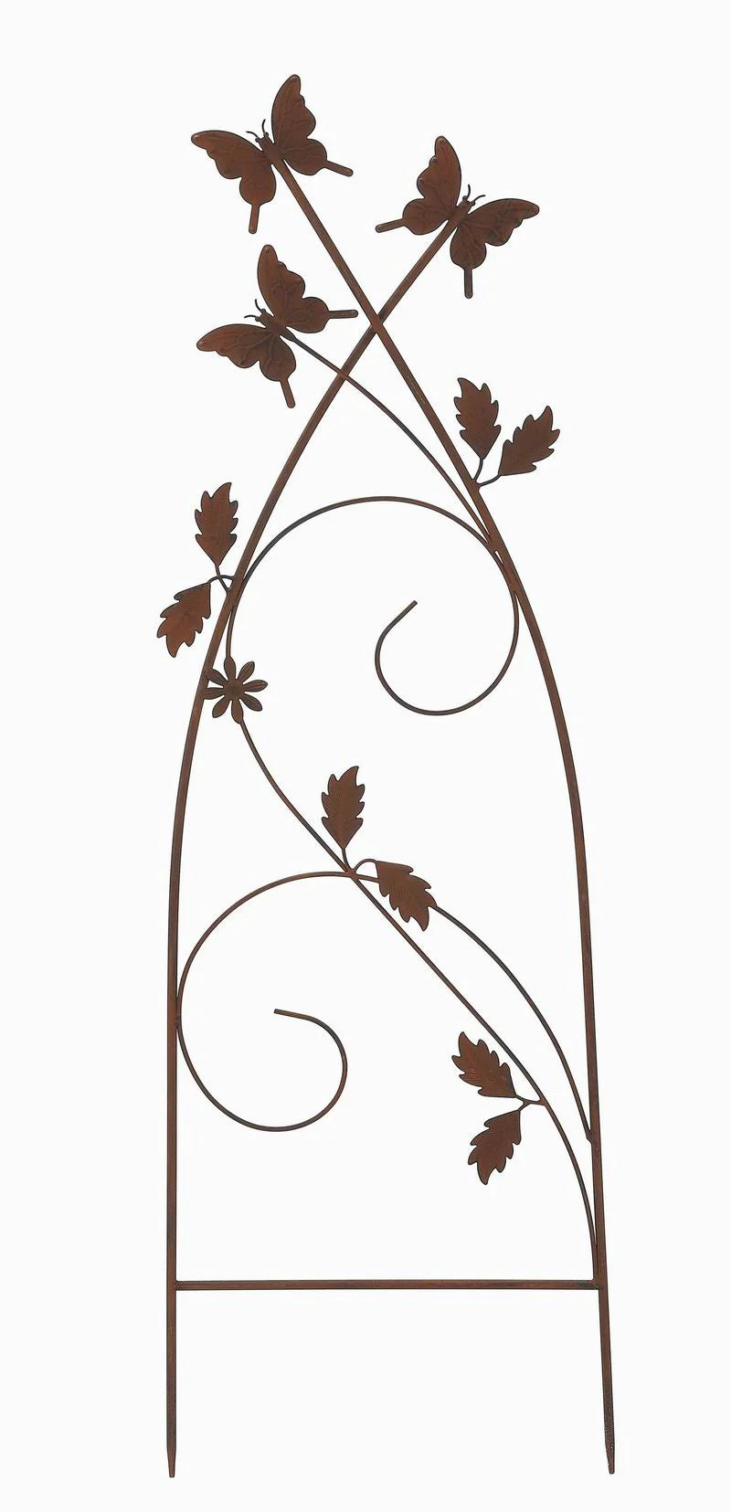 Trellis Stake Plant Support Garden Butterfly 38x121cm - Metal Garden Decor