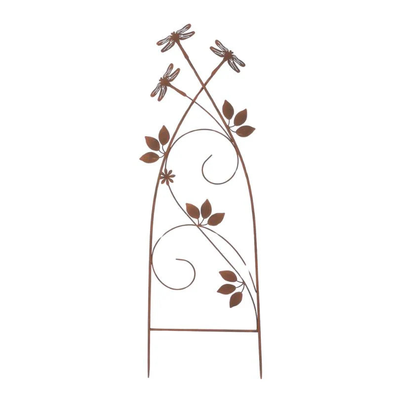 Trellis Stake Plant Support Garden Dragonfly 38x120cm - Metal Garden Decor