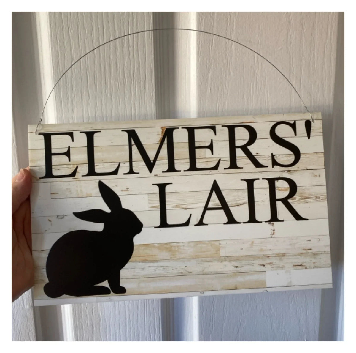 Custom Rabbit Bunny Sign | Personalised Acrylic Sign | Kids Room Easter Pet Decor | Aussie Made