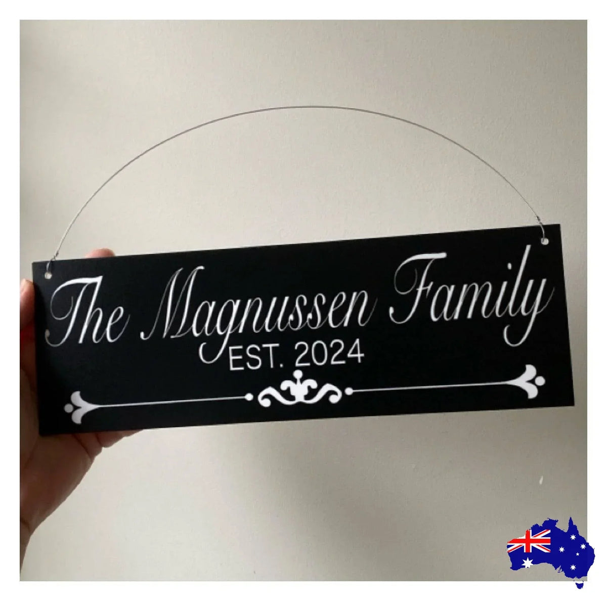 Family Name Custom Personalised Vintage Black Sign - The Renmy Store Homewares & Gifts