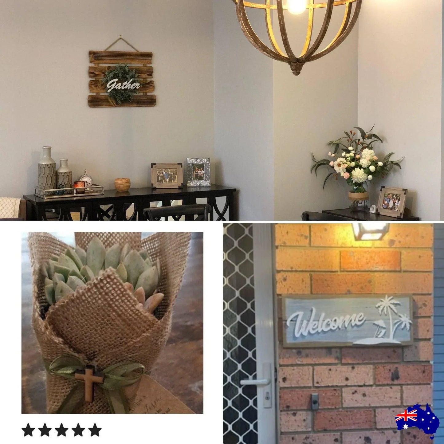 Star & Moon Art DIY Raw MDF Timber Wood Kids Children - The Renmy Store Homewares & Gifts