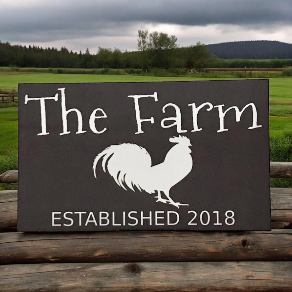 The Farm Est. Custom Year Rooster Sign - The Renmy Store Homewares & Gifts