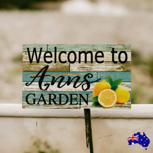 Welcome Garden Custom Personalised Sign Lemon - The Renmy Store Homewares & Gifts